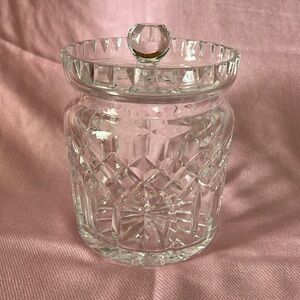 Waterford Crystal Biscuit Barrel and Lid, Lismore retired